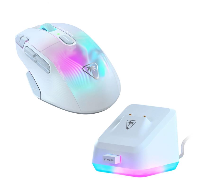 Bundle Turtle Beach wireless gaming Mouse KONE XP AIR + RGB Charging Dock Rapid, White | Diskus.cz Bundle Turtle Beach wireless gaming Mouse KONE XP AIR + RGB Charging Dock Rapid, White | Diskus.cz